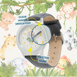 Reloj De Pulsera Safari de la Jungla Personalizado Aprende a Decir 