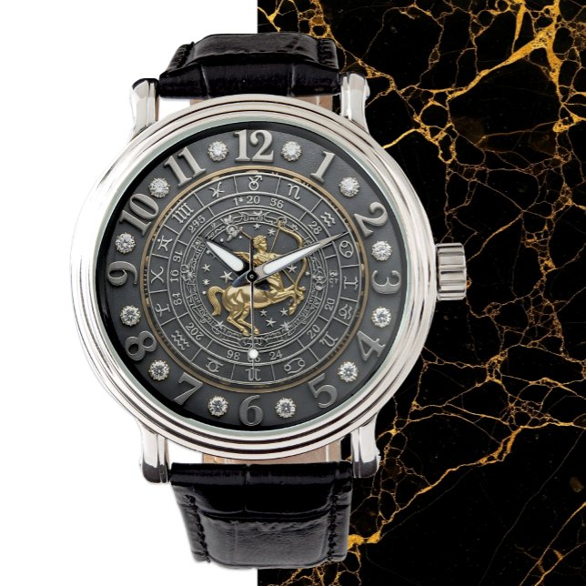 Reloj De Pulsera Sagittarius Watch, signo de zodiaco, Steampunk, ge (Sagittarius Watch, Astrology, Zodiac Signs)