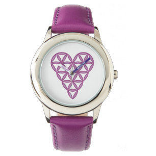 Reloj De Pulsera Sagrado Corazón - Corazón de la vida, 3D/Púrpura.