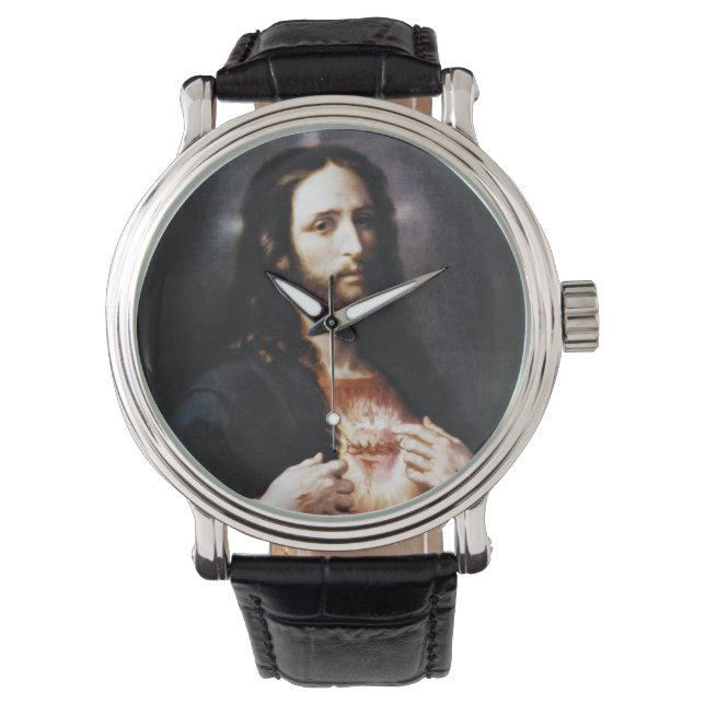 Reloj De Pulsera Sagrado Corazón de Cristo (Anverso)
