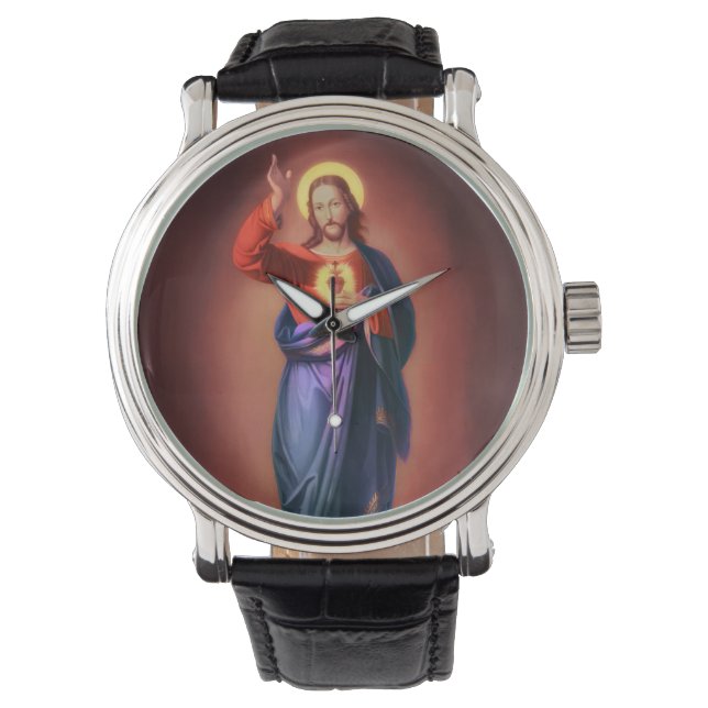 Reloj De Pulsera Sagrado Corazón de Jesucristo (Anverso)