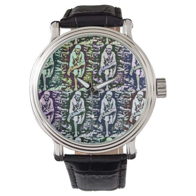 Reloj De Pulsera Sai Baba de Shirdi Pop Art Watch (Anverso)