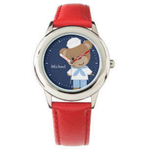 Reloj De Pulsera Sailor Bear Personalizado Niño