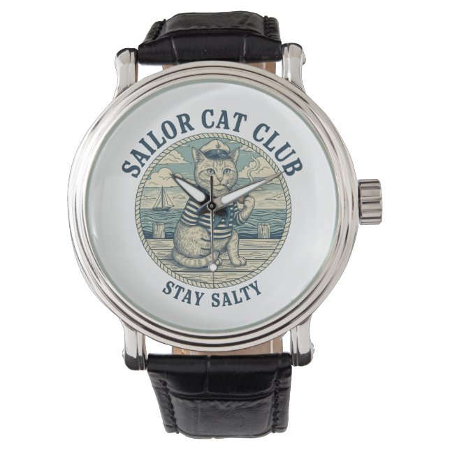 Reloj De Pulsera Sailor Cat Club (Anverso)