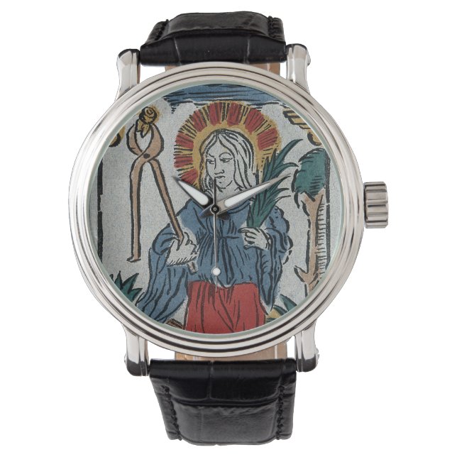 Reloj De Pulsera Saint Apollonia. Litografía coloreada (Anverso)