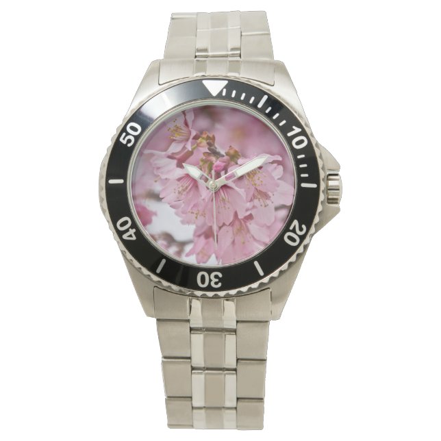 Reloj De Pulsera Sakura cerezo florece rosa pálido (Anverso)