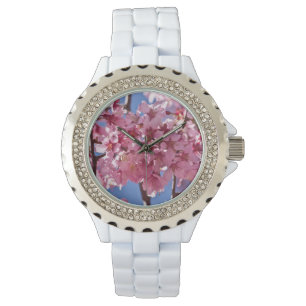 Reloj De Pulsera Sakura cerezos florecen estrellas rojas