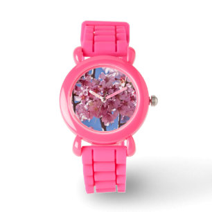 Reloj De Pulsera Sakura cerezos florecen estrellas rojas