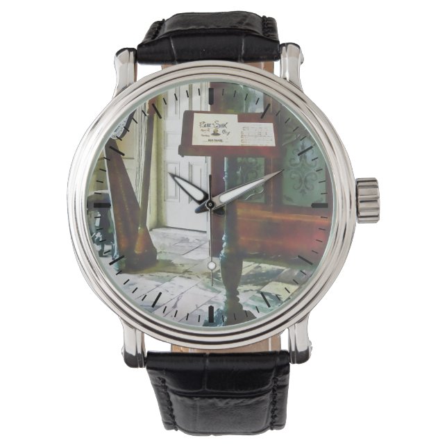 Reloj De Pulsera Sala De Música Con Arpa (Anverso)