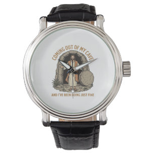 Reloj De Pulsera Saliendo de mi cueva divertido cristiano camiseta 