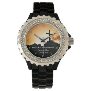 Reloj De Pulsera Salmo 23:1 cruz en una montaña