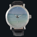 Reloj De Pulsera Salmo 23 El Señor es mi Pastor Hermosa Playa<br><div class="desc">Hermosa fotografía de playa en un reloj de pulsera con el salmo 23: El Señor es mi pastor. No quiero. Él me obligó a acostarme en pastos verdes. Él me guió al lado de las aguas residuales. Él restaura mi alma. Este reloj cristiano de verso de la biblia bonito es...</div>