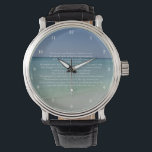 Reloj De Pulsera Salmo 23 El Señor es mi Pastor Hermosa Playa<br><div class="desc">Hermosa fotografía de playa en un reloj de pulsera con el salmo 23: El Señor es mi pastor. No quiero. Él me obligó a acostarme en pastos verdes. Él me guió al lado de las aguas residuales. Él restaura mi alma. Este reloj cristiano de verso de la biblia bonito es...</div>