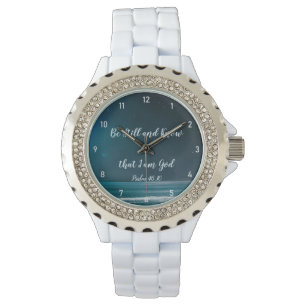 Reloj De Pulsera Salmo Permanecer y saber que soy Dios