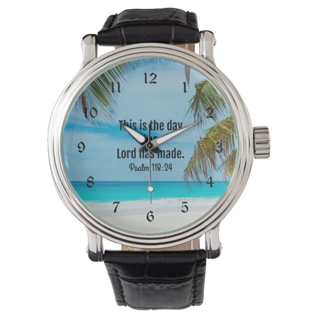 Reloj De Pulsera Salmos 118:24, este es el día... (Anverso)