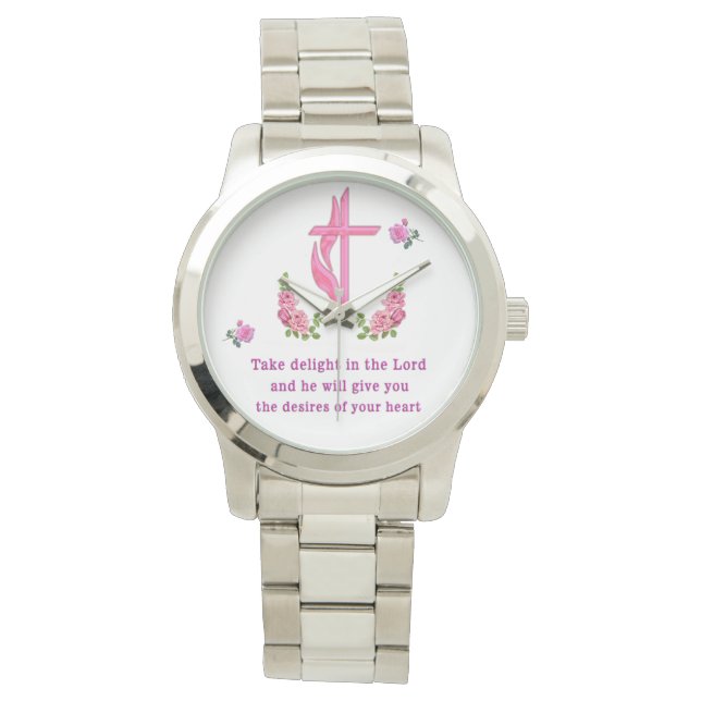 Reloj De Pulsera Salmos 37:4 (Anverso)