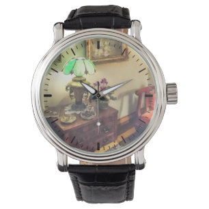 Reloj De Pulsera Salón Acogedor con Lámpara de Pétalos de Flor