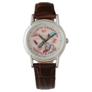 Reloj De Pulsera Salón De Belleza Elegante De Hair Makeup Y Tu Nomb