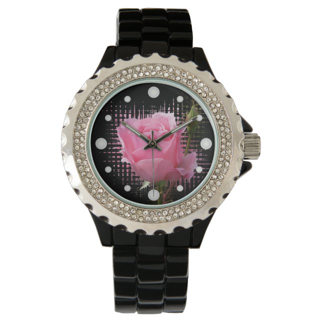 Reloj De Pulsera salpicadura rosa rosada (Anverso)