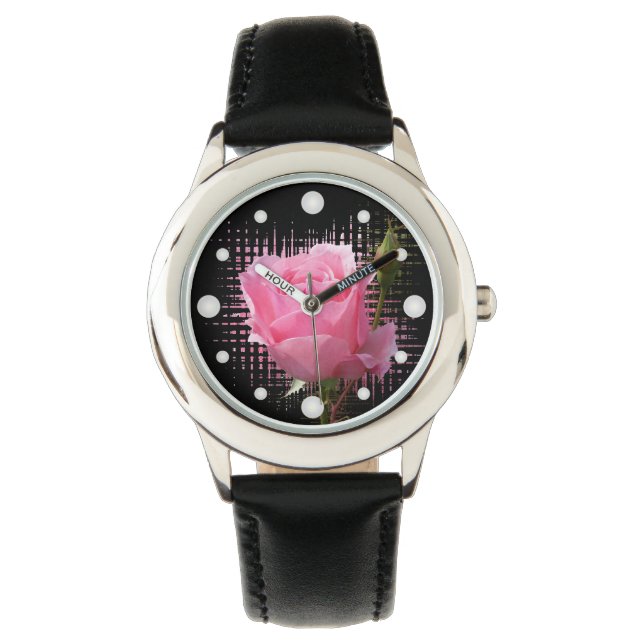Reloj De Pulsera salpicadura rosa rosada (Anverso)