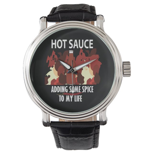 Reloj De Pulsera Salsa caliente Ketchup fuego Pepper Chili Rojo (Anverso)
