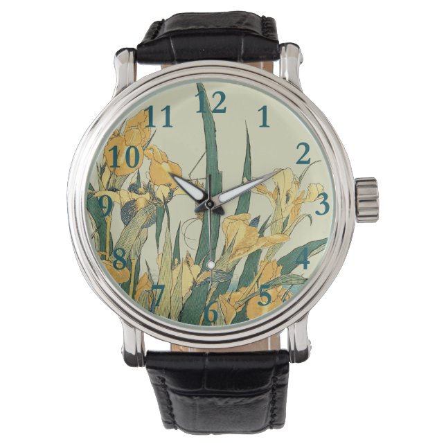 Reloj De Pulsera Saltamontes Hokusai y el iris Japón (Anverso)