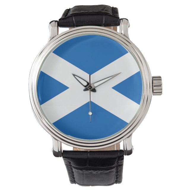 Reloj De Pulsera Saltire ~ Bandera de Escocia (Anverso)