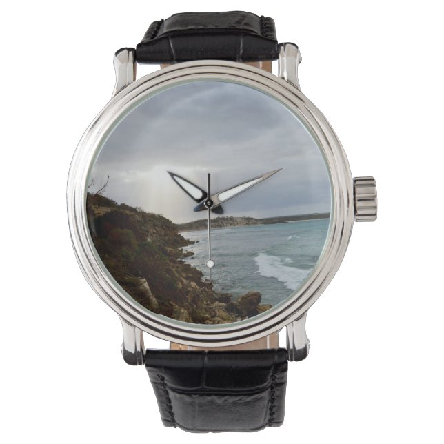 Reloj De Pulsera Salto De Sol En El Océano, (Anverso)