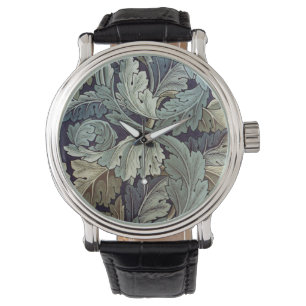 Reloj De Pulsera Saltos de fondo de William Morris Acanthus