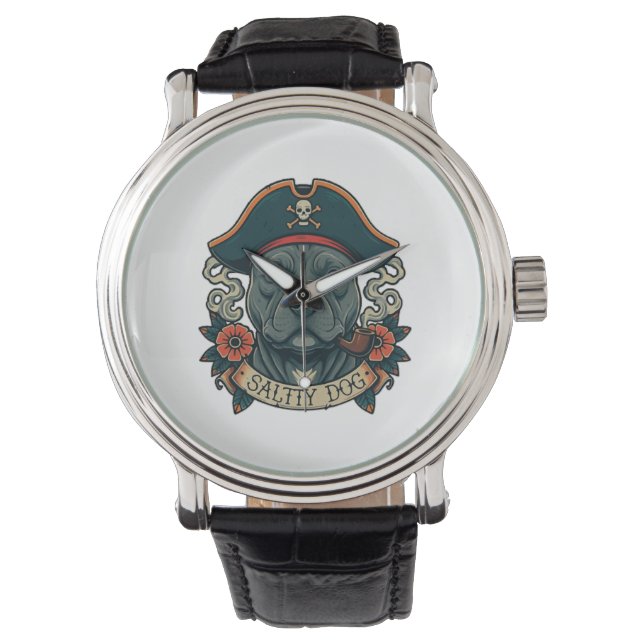 Reloj De Pulsera Salty Dog Pitbull (Anverso)