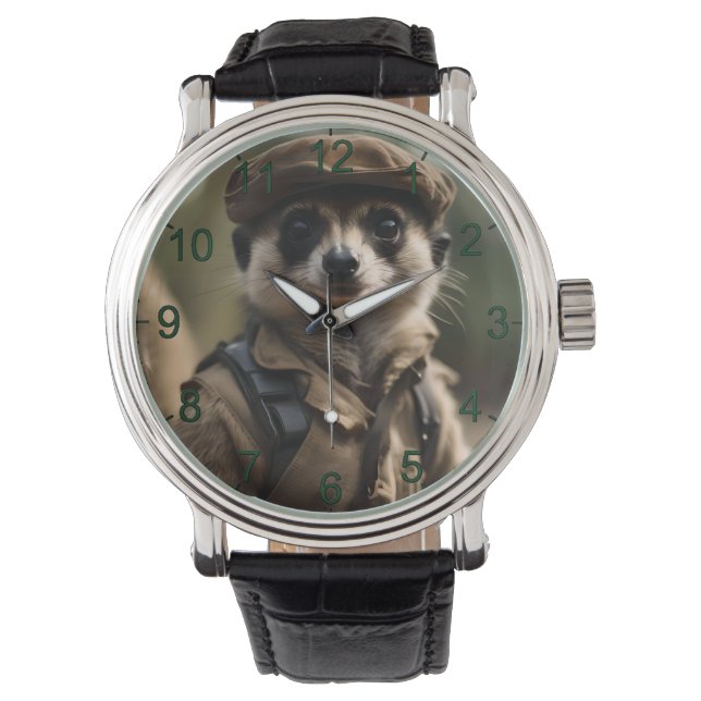 Reloj De Pulsera Saludando a Silvester el Meerkat: La historia de u (Anverso)