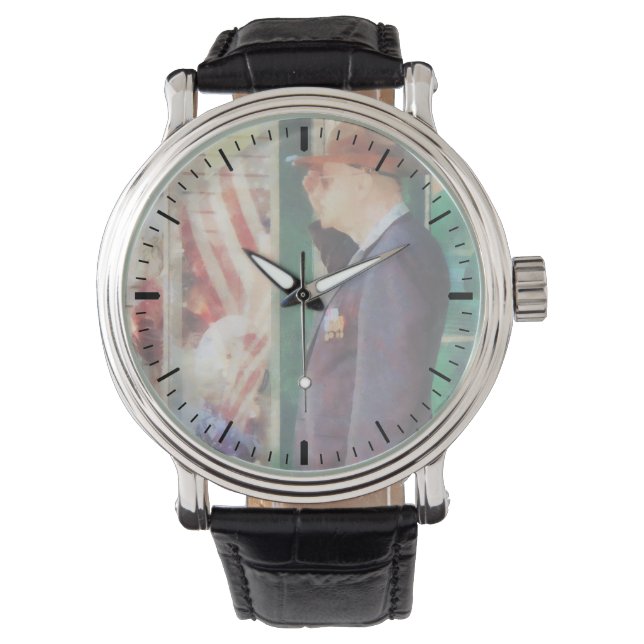 Reloj De Pulsera Saludando la bandera (Anverso)