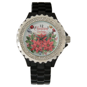 Reloj De Pulsera Saludos navideños, festivos,