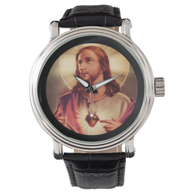 Reloj De Pulsera Salvador con ojos levantados hacia el cielo (Anverso)