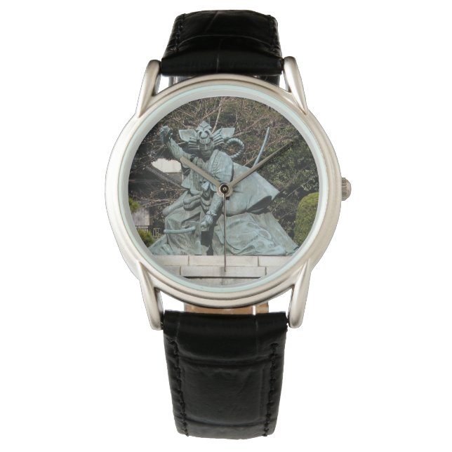 Reloj De Pulsera Samurai Kamakura Gongoro Kagemasa Kabuki Estatua (Anverso)