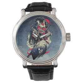 Reloj De Pulsera Samurái Zombie Femenina - Arte de Guerrera Muerta