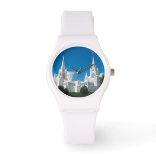 Reloj De Pulsera San Diego California LDS Temple White Watch