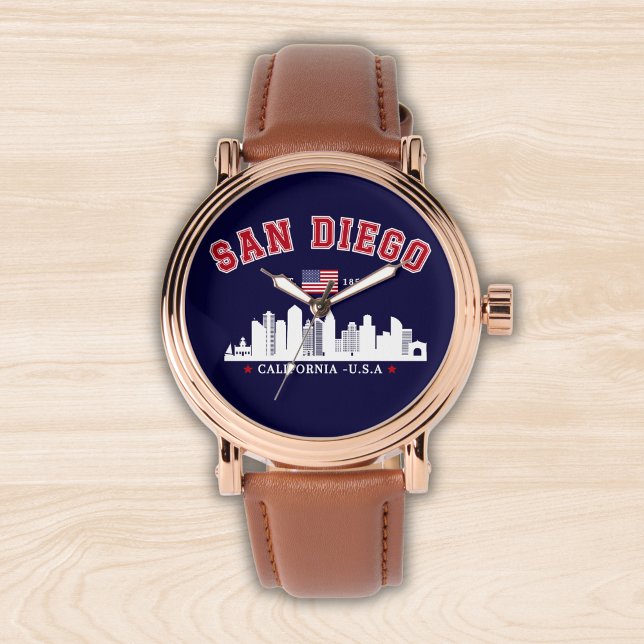 Reloj De Pulsera San Diego California Modern Skyline  (Subido por el creador)