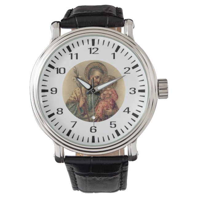 Reloj De Pulsera San José Niño Jesús Lilies Tradicionales (Anverso)