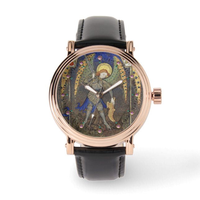 Reloj De Pulsera San Miguel el Arcángel con el diablo (Anverso)