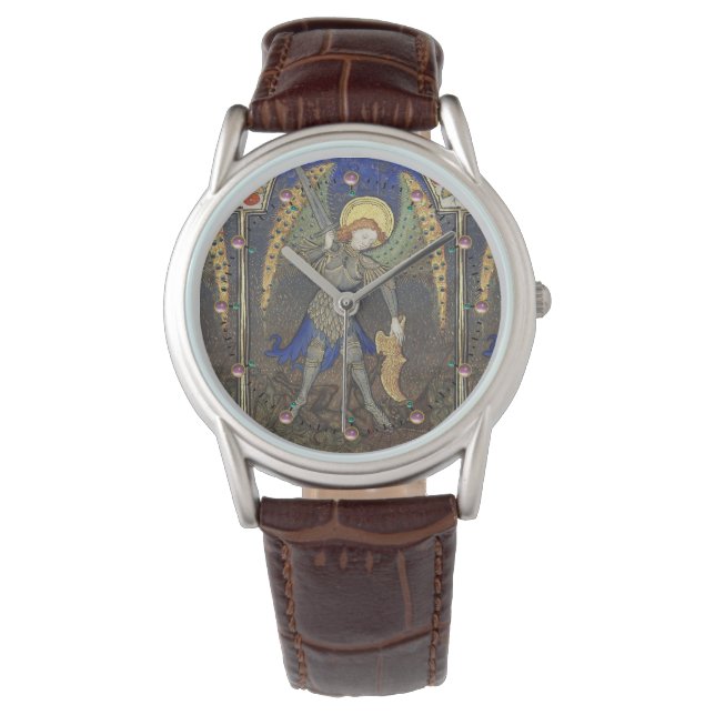 Reloj De Pulsera San Miguel el Arcángel con el diablo (Anverso)