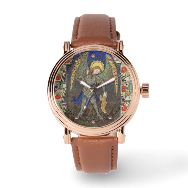 Reloj De Pulsera San Miguel el Arcángel con el diablo (Anverso)