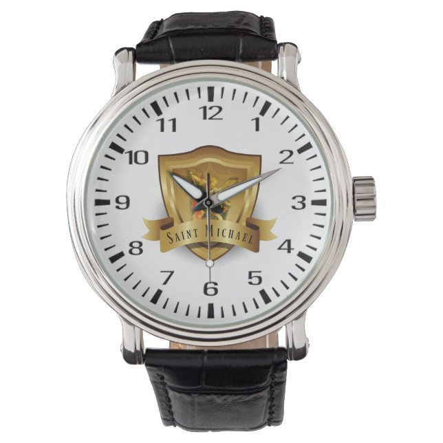 Reloj De Pulsera San Miguel el Escudo Arcángel (Anverso)