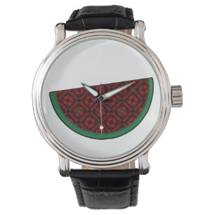 Reloj De Pulsera sandía palestina Tatuaje rojo bordado
