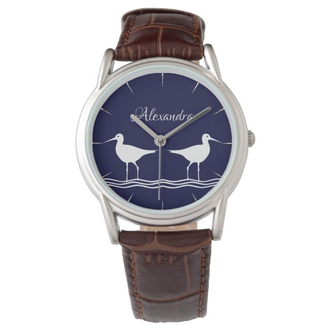 Reloj De Pulsera Sandpiper azul de la Marina Náutica (Anverso)
