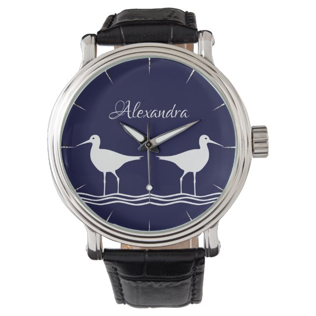 Reloj De Pulsera Sandpiper azul de la Marina Náutica (Anverso)