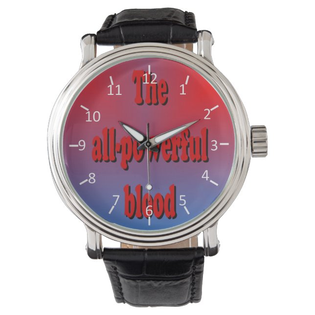 Reloj De Pulsera Sangre todopoderosa (Anverso)