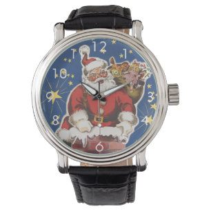 Reloj De Pulsera Santa Claus antiguo, Era la Noche Antes de Navidad