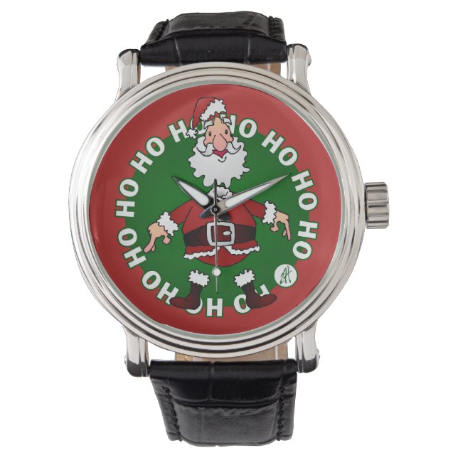 Reloj De Pulsera Santa Claus Ho Ho Ho (Anverso)