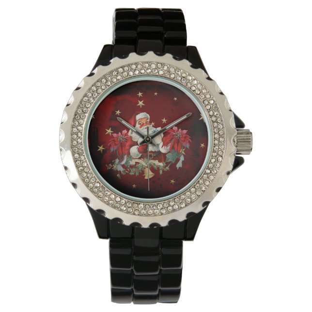 Reloj De Pulsera Santa Claus le desea una feliz navidad (Anverso)